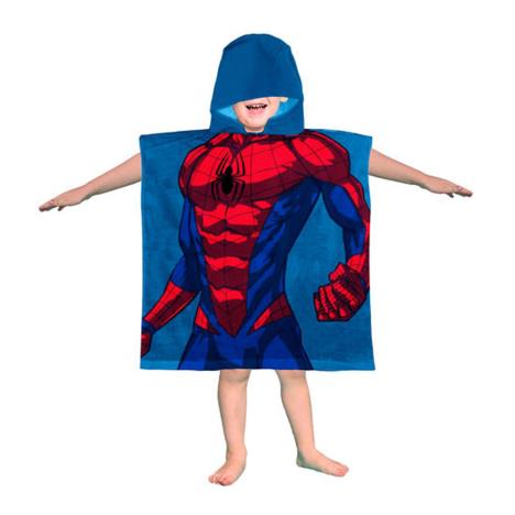 Marvel Spiderman Hooded Bath Beach Towel Poncho Extra Image 1